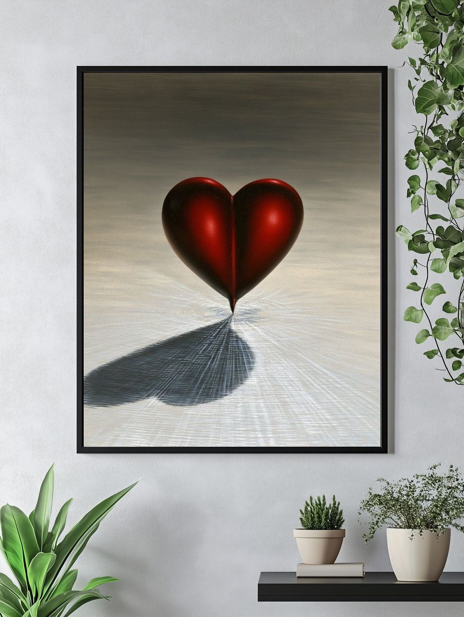 Red Heart Surrealism Print. — room view 4