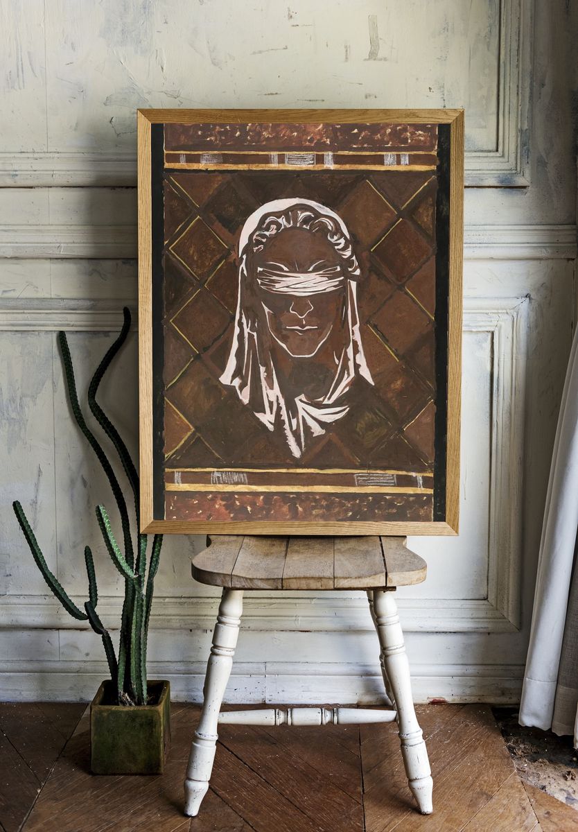 Blindfolded Figure — Contemporary Print room preview