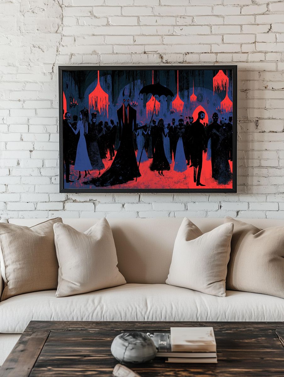 Gothic Masquerade Horror Print. — room view 1