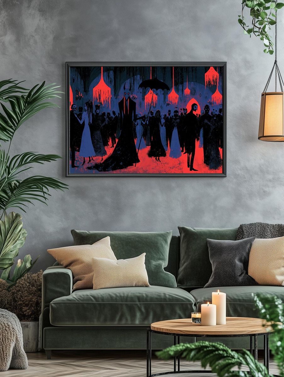 Gothic Masquerade Horror Print. — room view 4