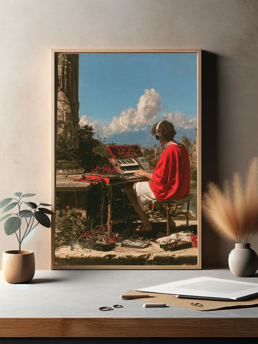 Electronic Music Ruins Poster. — room view 2