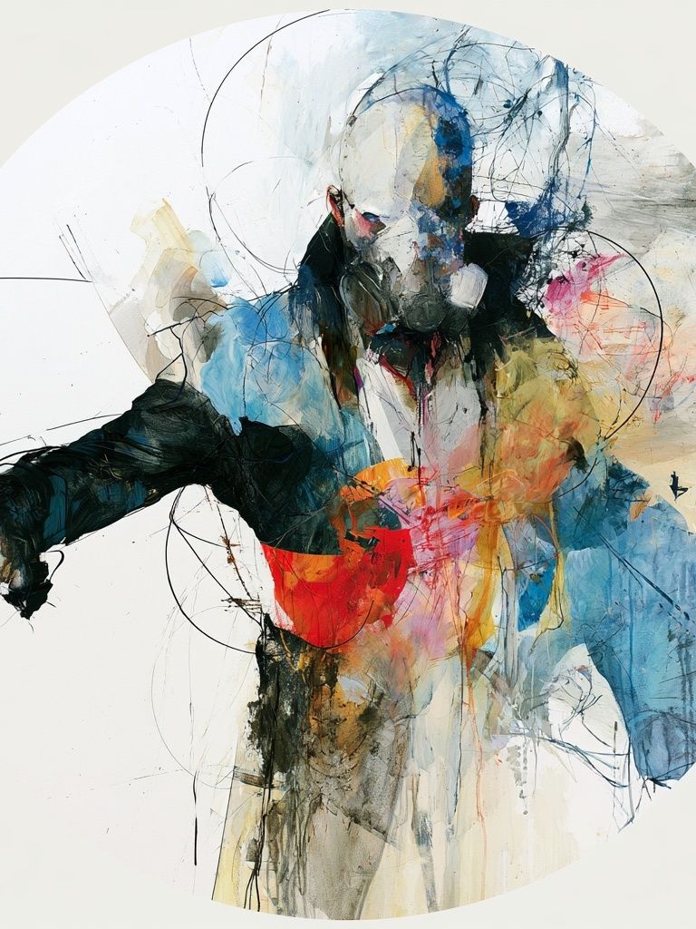 Abstract Figure Expressionism Poster. poster — fine-art art