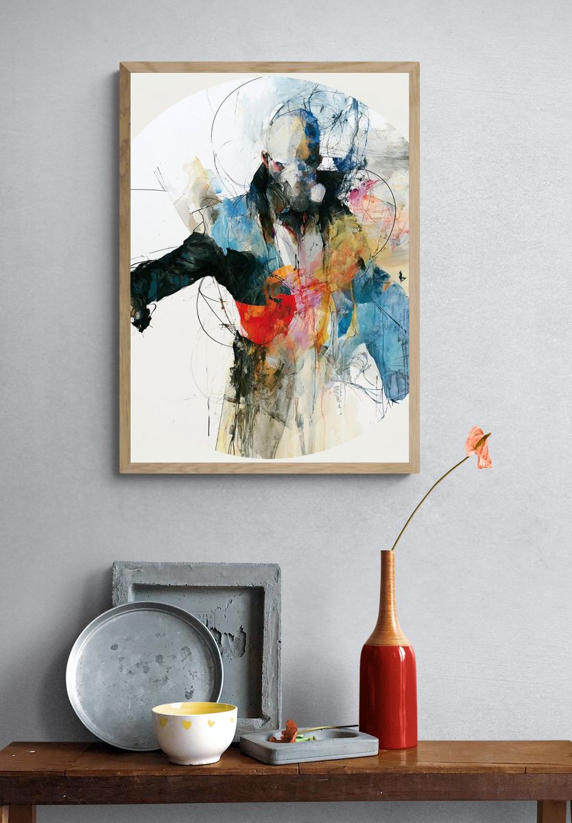 Abstract Figure Expressionism Poster. — room view 3