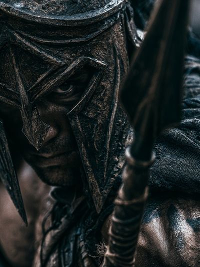 Spartan Warrior Portrait Print. poster
