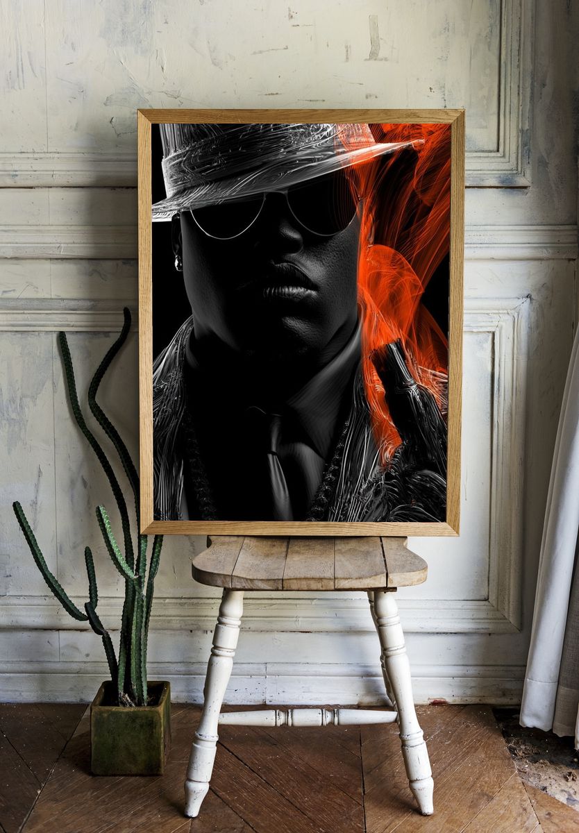 Stylized Portrait — Fine-Art Print. room preview