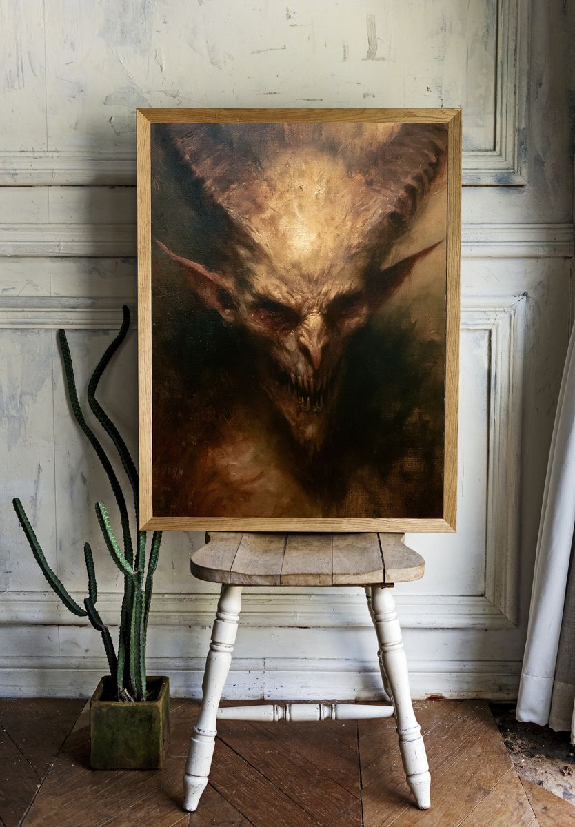 Demonic Creature Fine-Art Poster. — room view 1