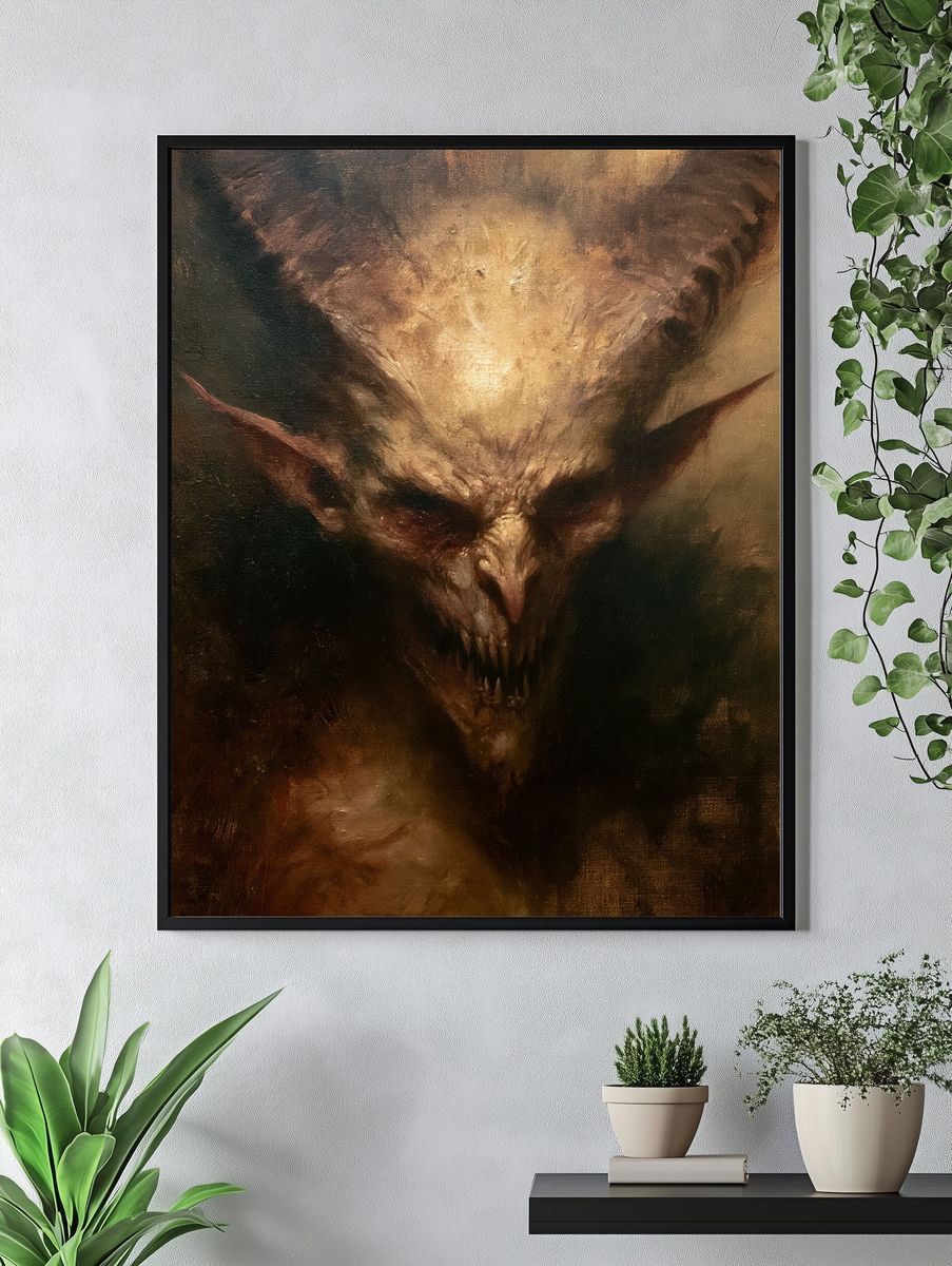 Demonic Creature Fine-Art Poster. — room view 4