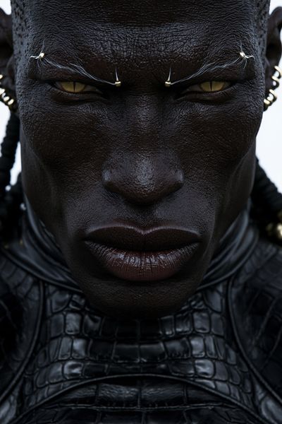Dark Warrior Portrait Print.