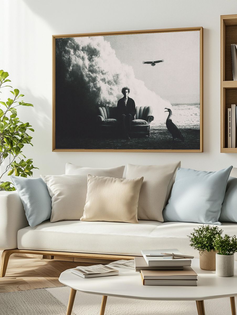 Surreal Seaside Portrait Print. — room view 2