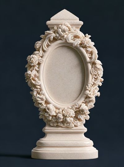 Ornate Floral Frame Sculpture Poster. poster