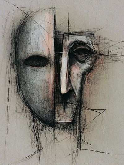 Abstract Mask Fine-Art Print.