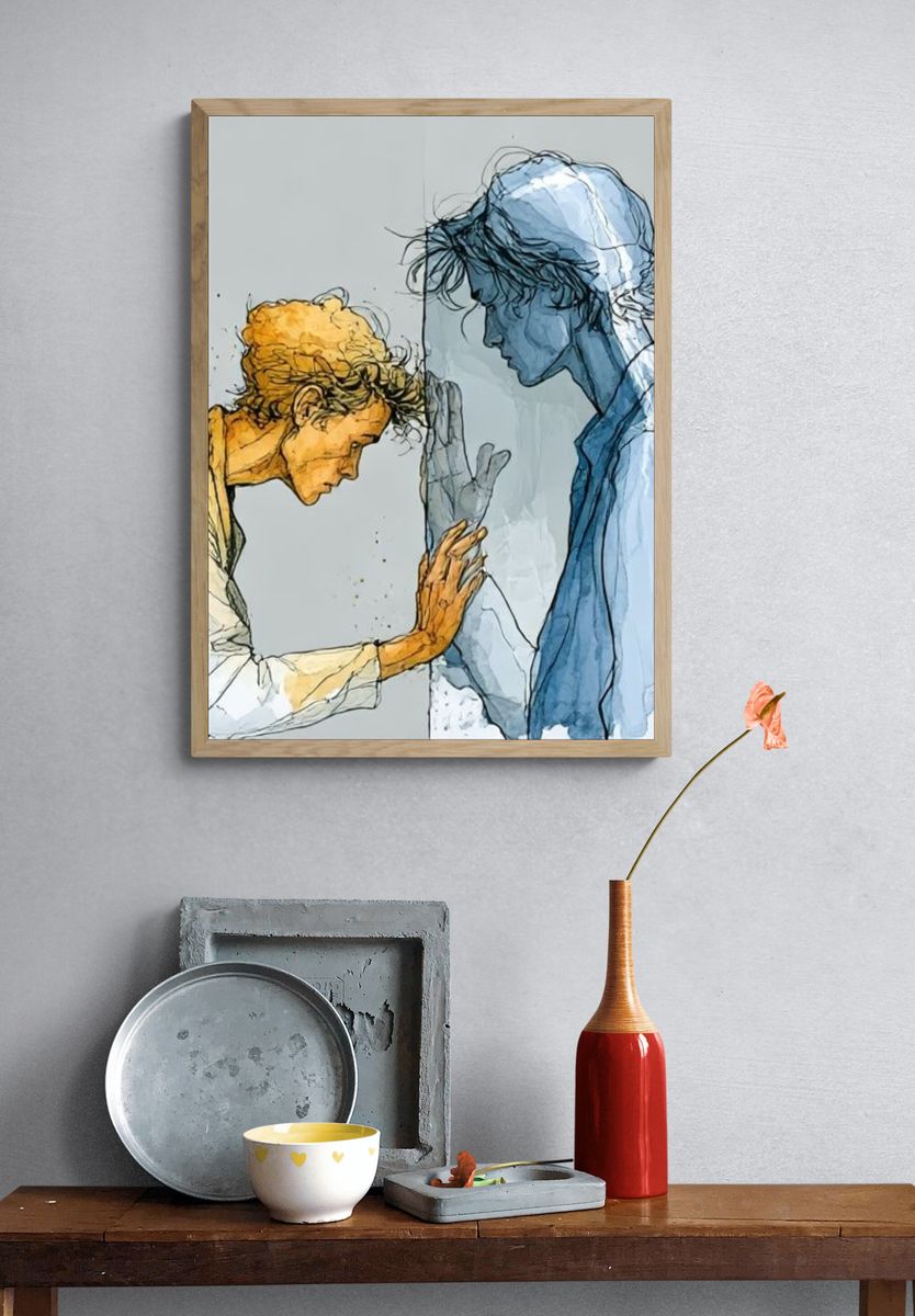 Two Figures in Reflection Print. — room view 3