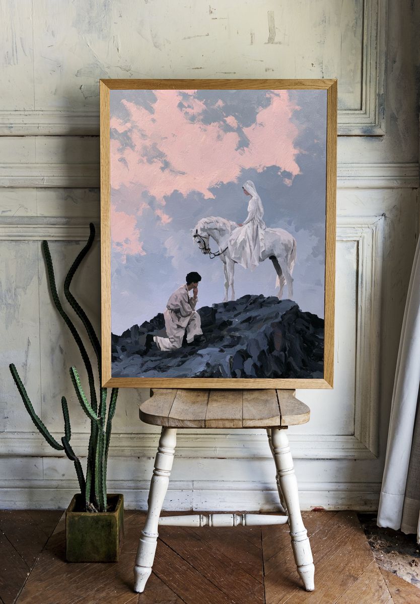 Dreamlike Rider Fine-Art Print. room preview