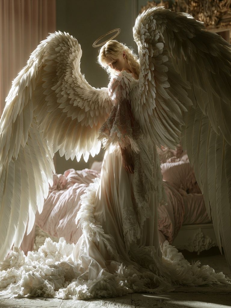 Celestial Angel Portrait Print. poster — fine-art art