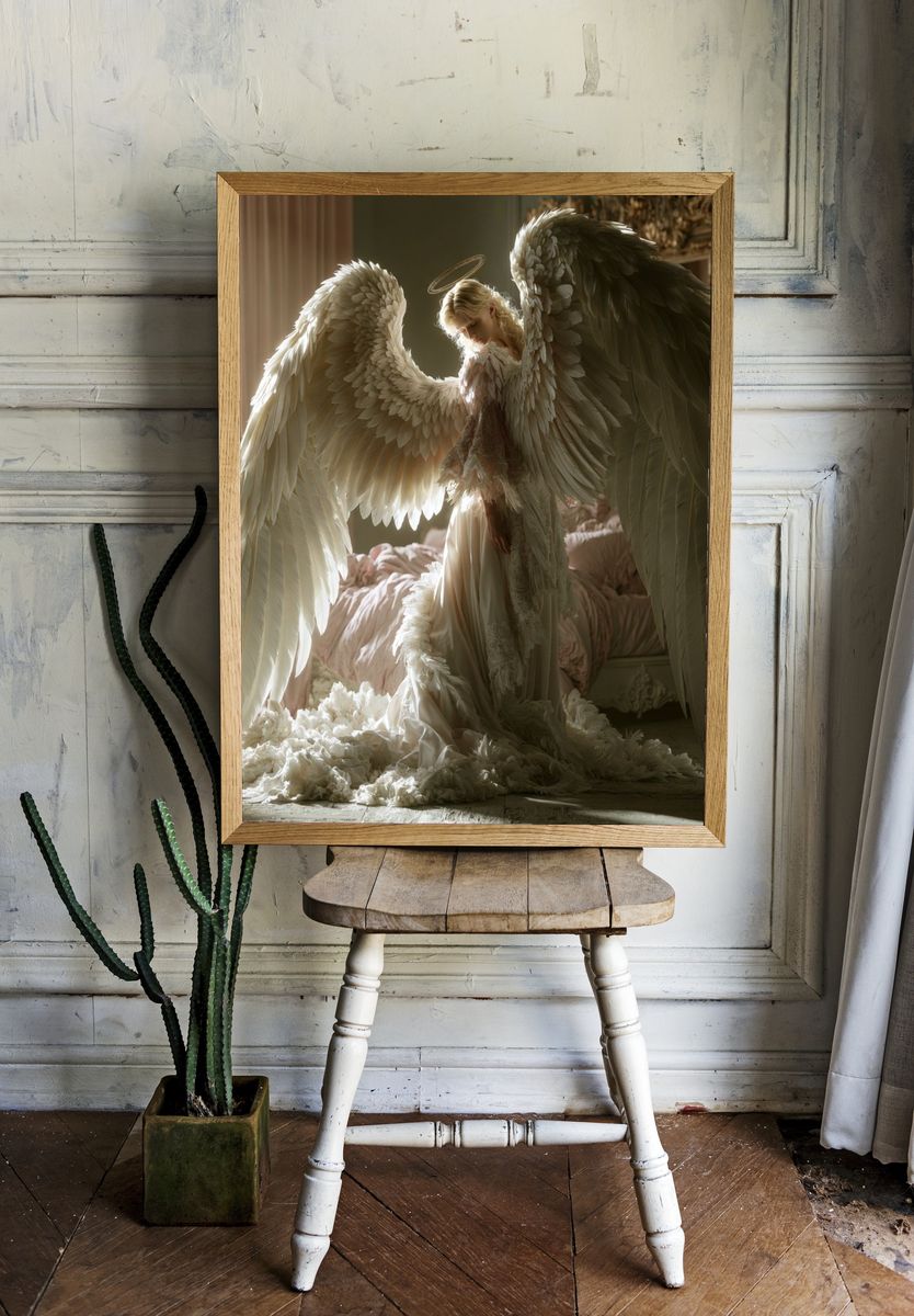 Celestial Angel Portrait Print. — room view 1