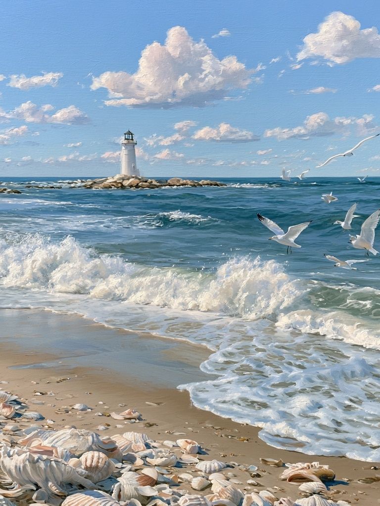 Seaside Lighthouse — Fine-Art Print. poster detail
