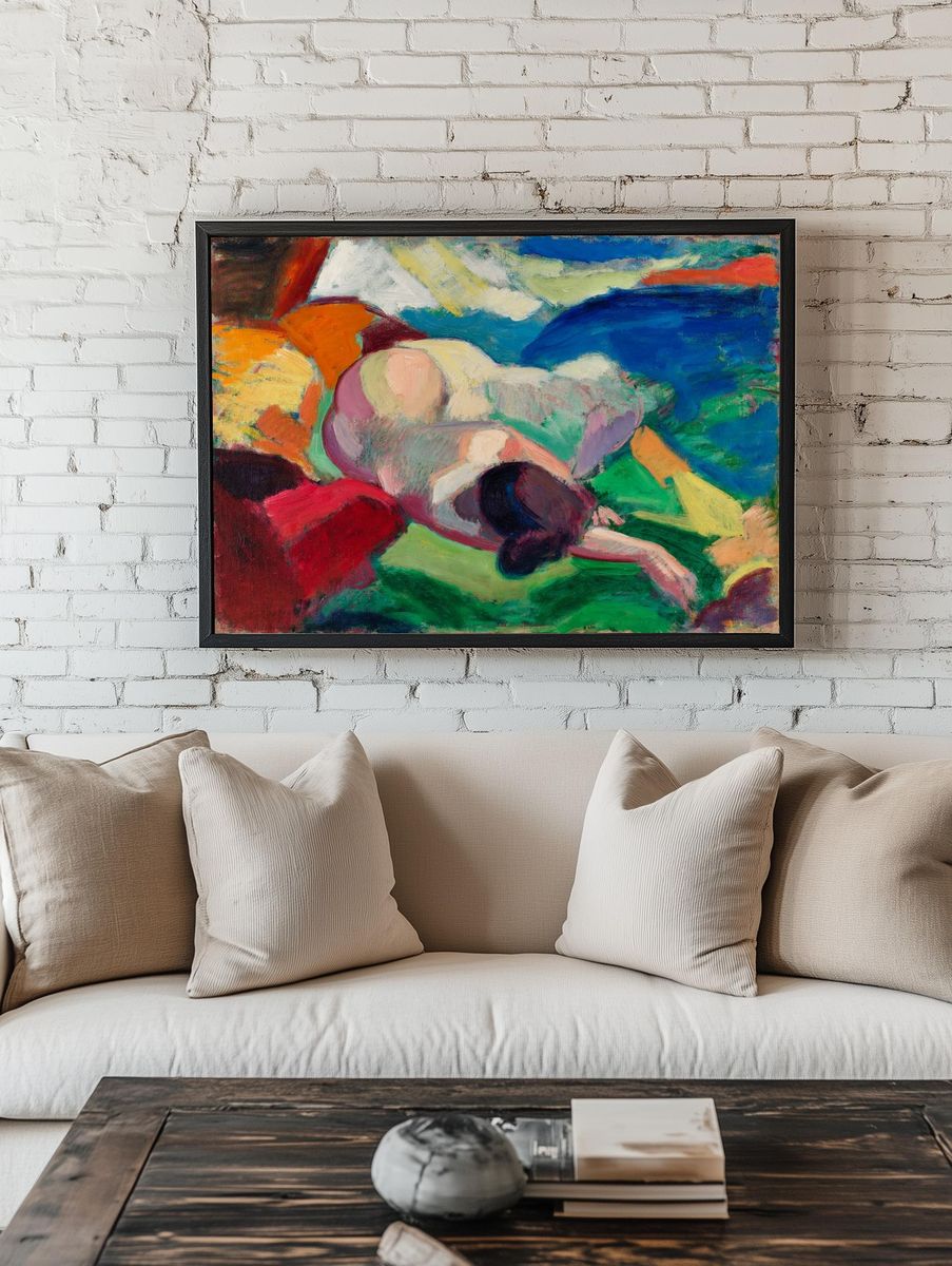 Naked woman posing sensually, Nude. — room view 1