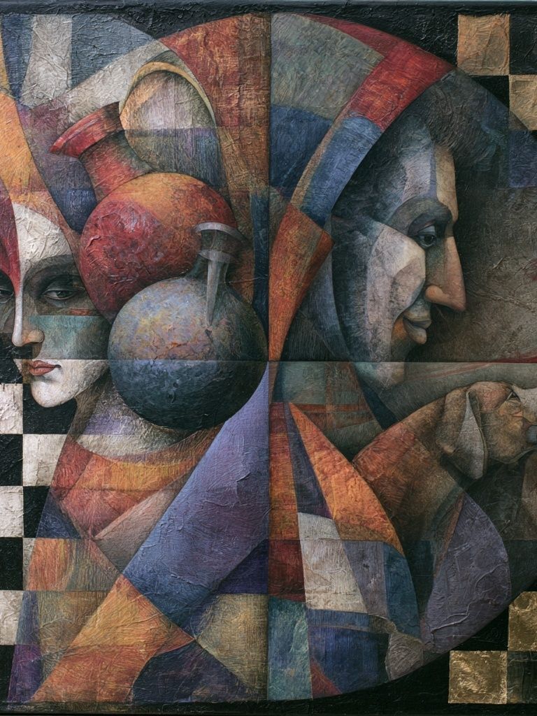 Cubist Faces Fine-Art Print. poster — fine-art art