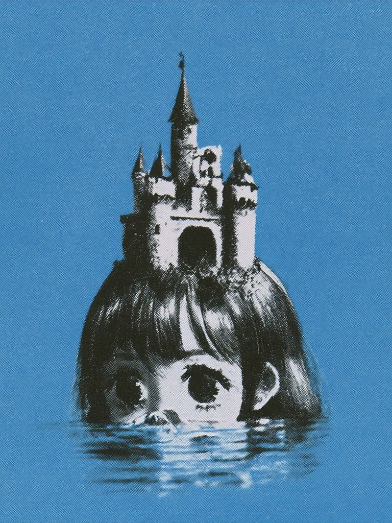 Surreal Castle Girl Print. poster — fine-art art