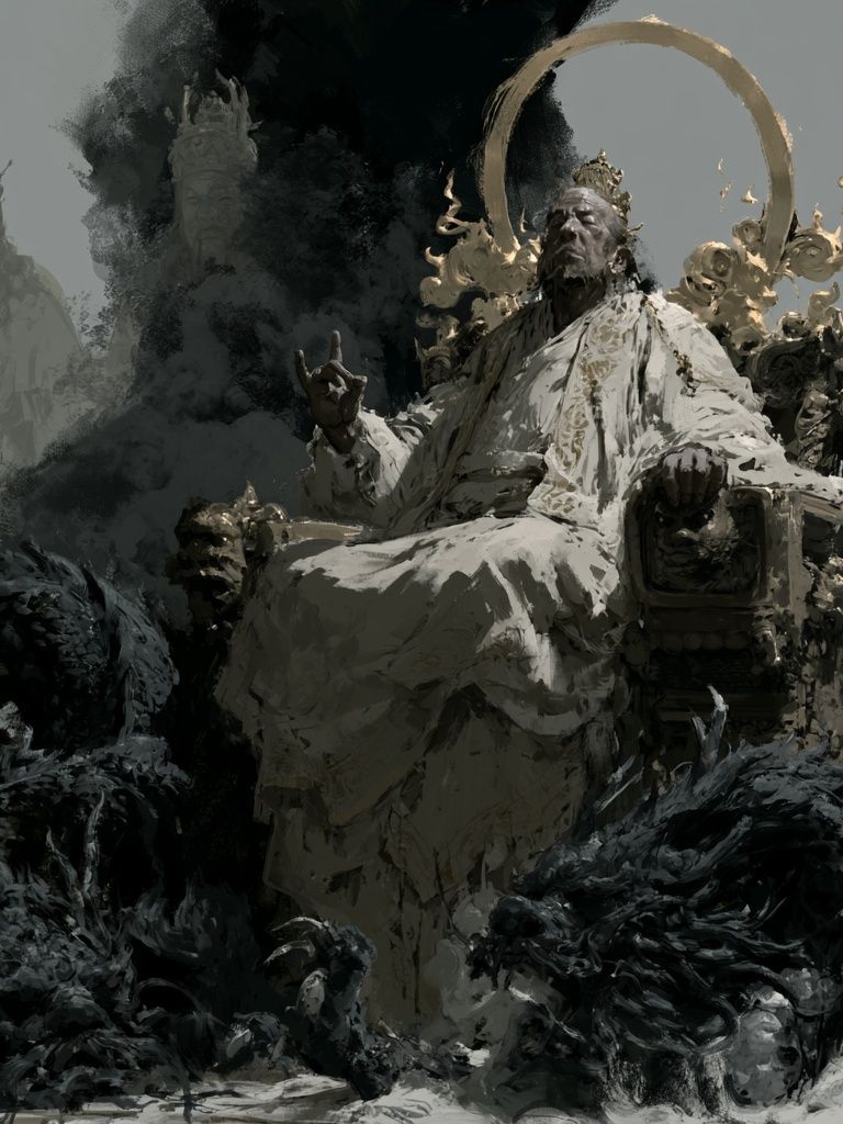 Mythic Throne Digital Art Print. poster detail