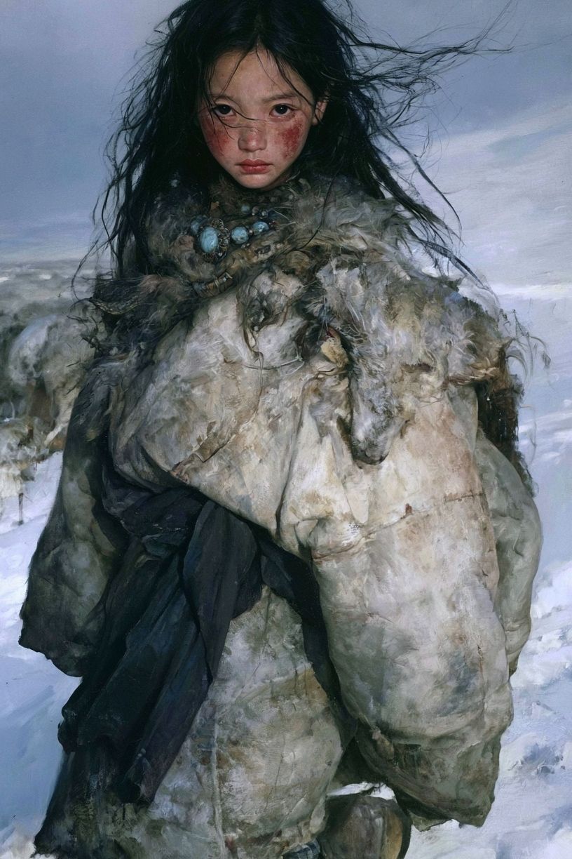 Arctic Girl Portrait Print. poster detail
