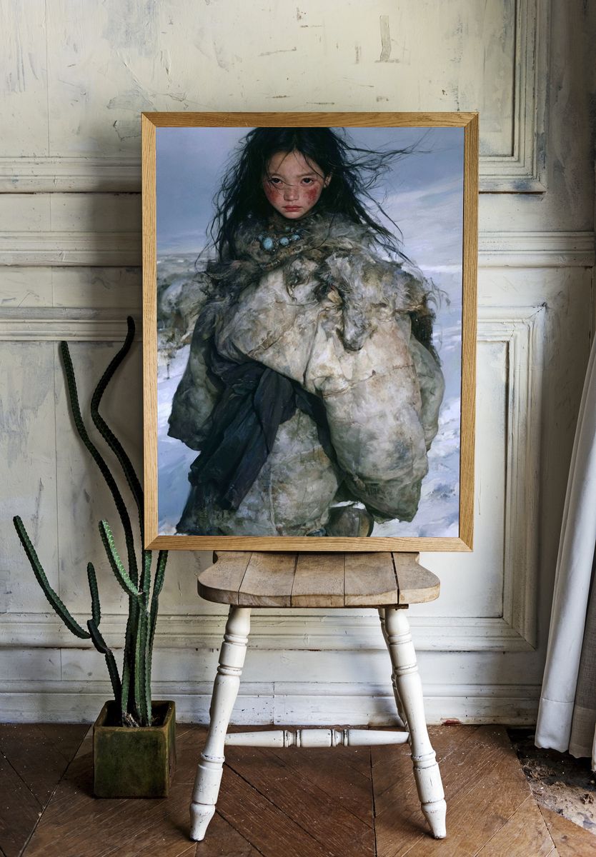 Arctic Girl Portrait Print. — room view 1