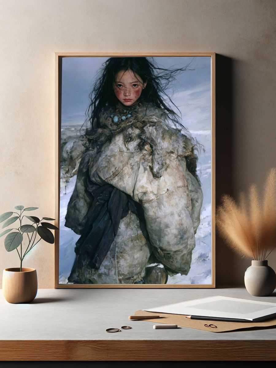 Arctic Girl Portrait Print. — room view 2