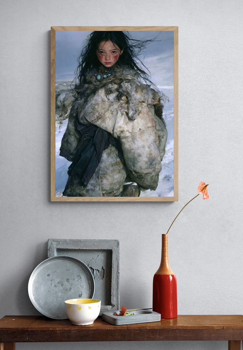 Arctic Girl Portrait Print. — room view 3