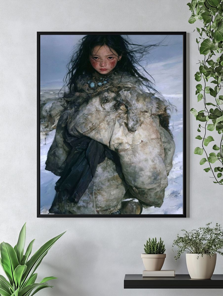 Arctic Girl Portrait Print. — room view 4