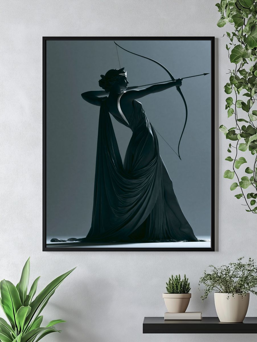 Artemis Archer Silhouette Print. — room view 4