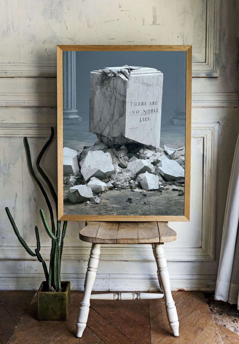 Broken Marble Truth Poster. — room view 1