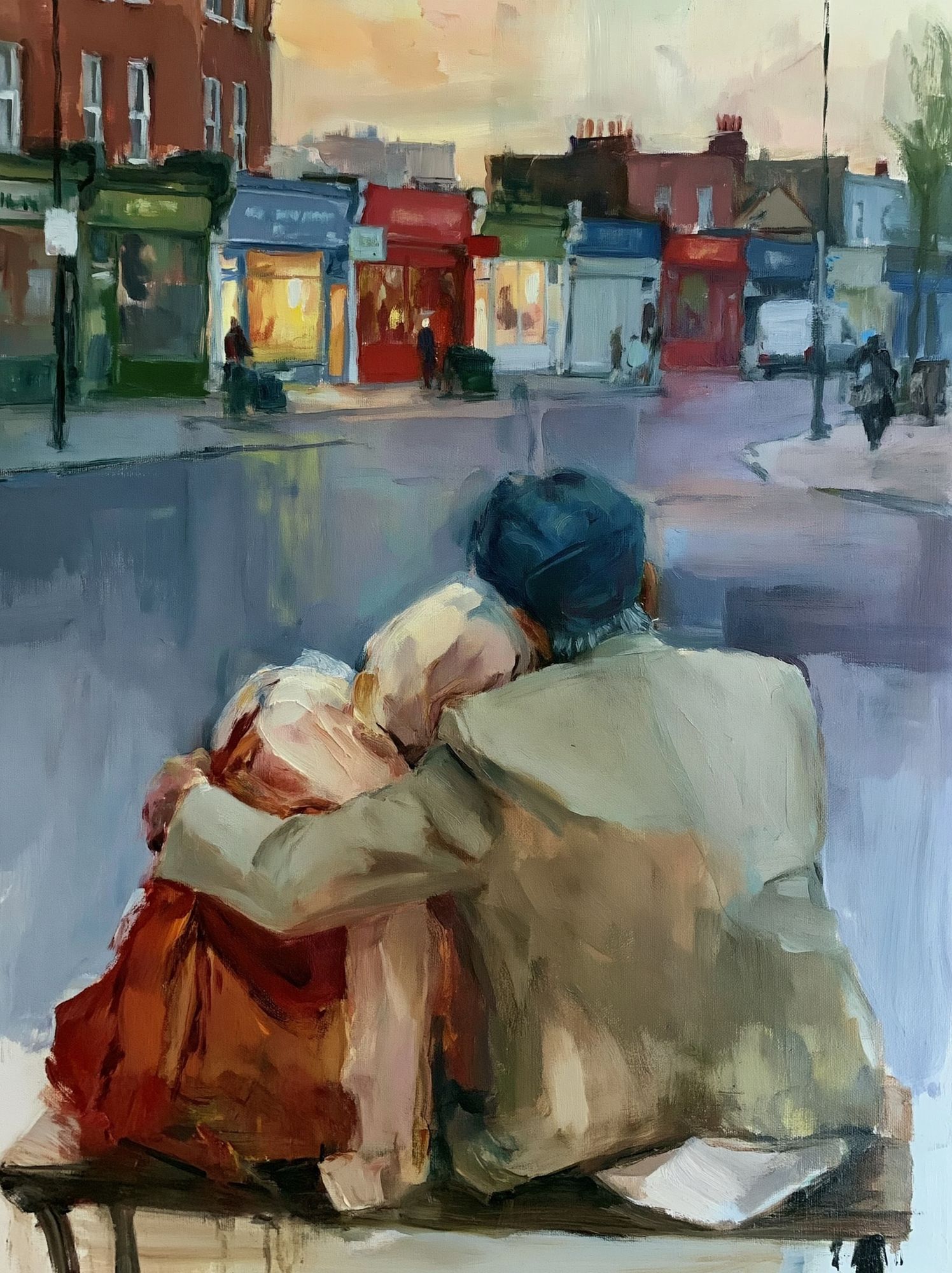 City Lovers Street Scene Poster. poster — fine-art art