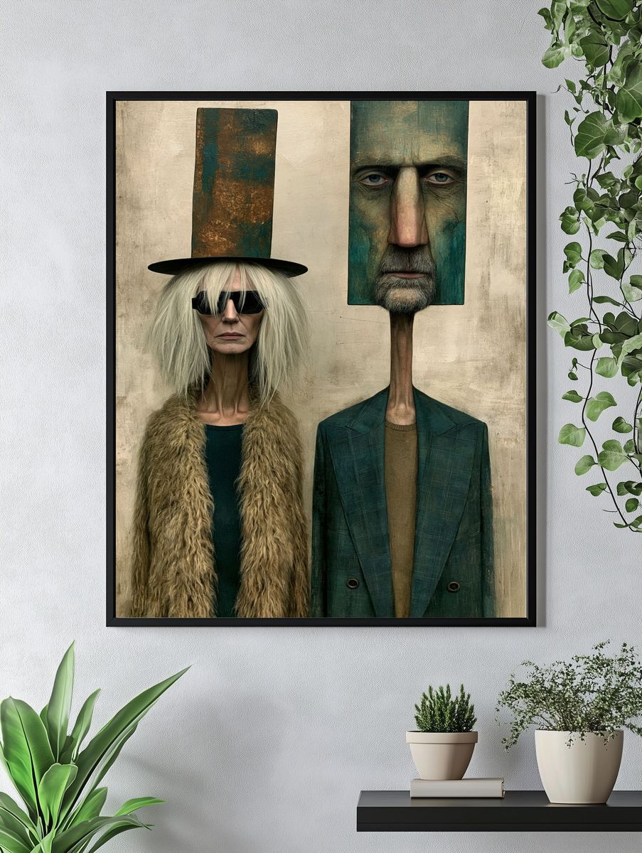 Surreal Portrait Duo Fine-Art Print. — room view 4