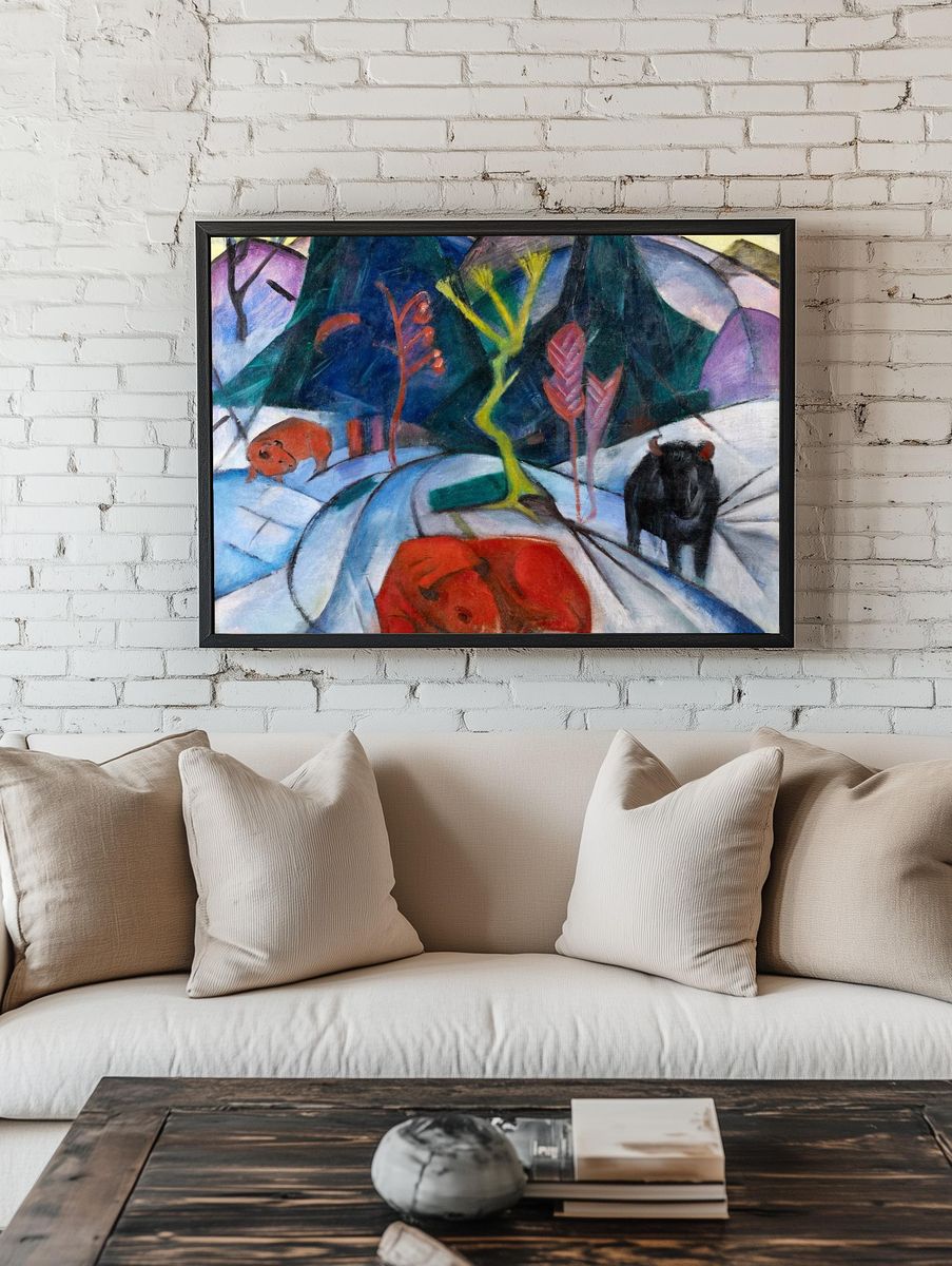 Bison winter (red bison) (1913). — room view 1