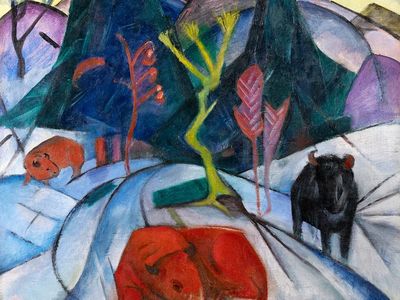 Bison winter (red bison) (1913). poster print