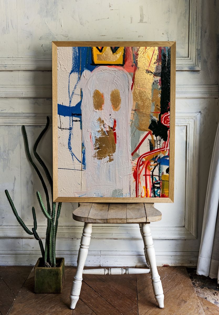 Abstract Graffiti Face Poster. room preview