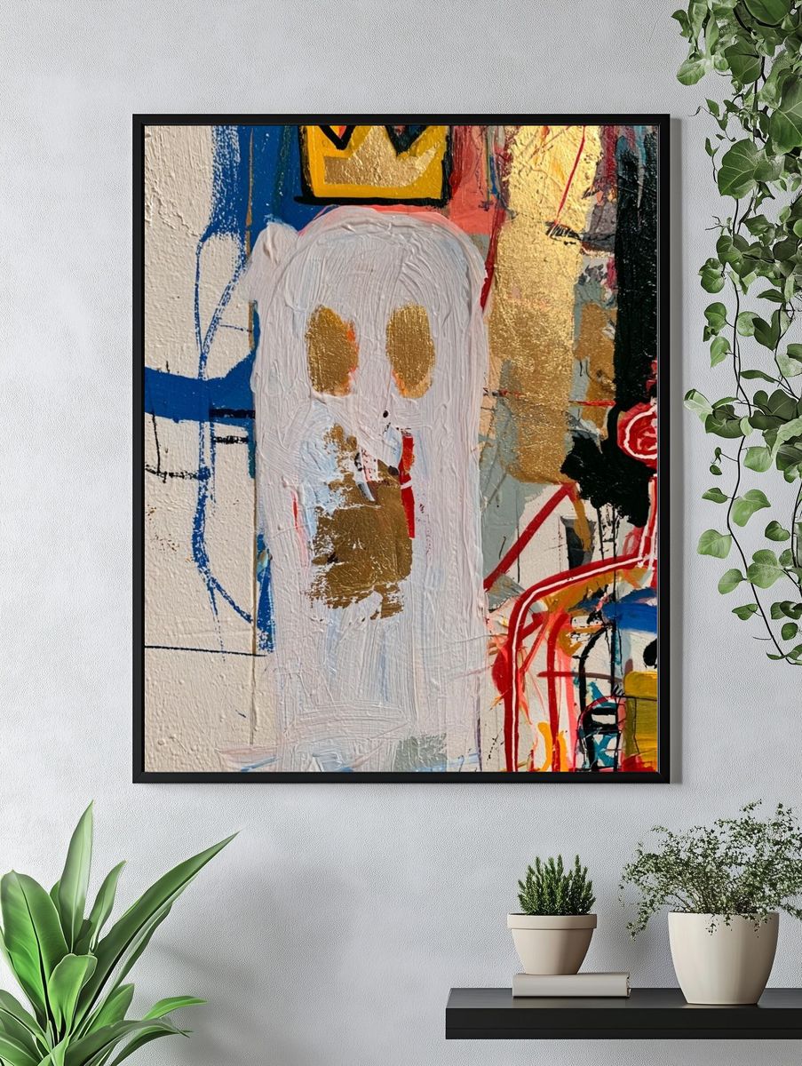 Abstract Graffiti Face Poster. — room view 4