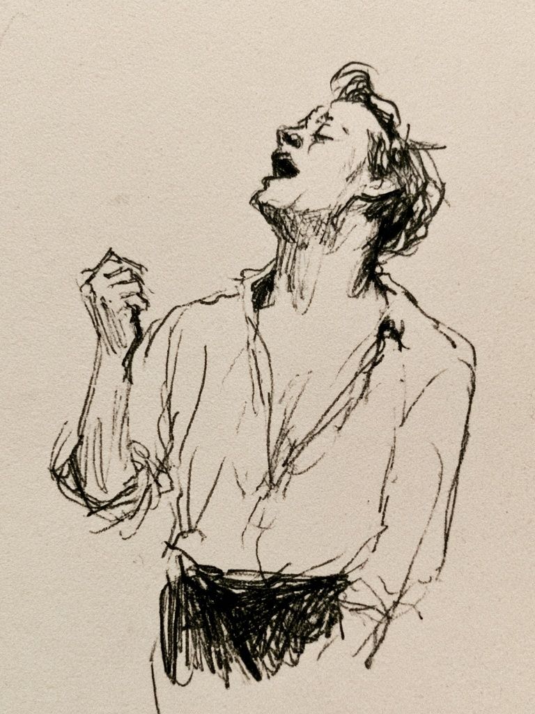 Singing Figure Sketch Poster. poster detail