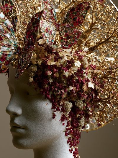 Gilded Floral Headpiece Portrait Print.