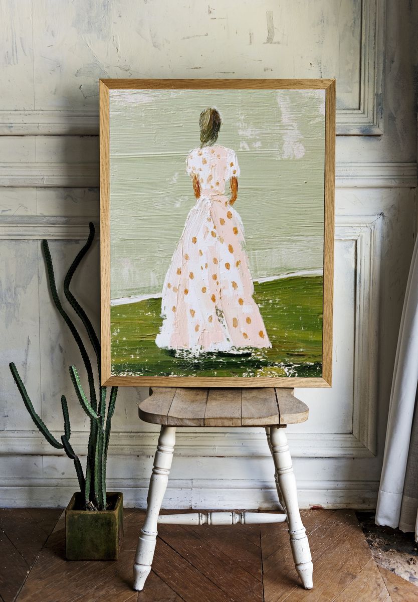 Solitary Figure Contemporary Print. room preview