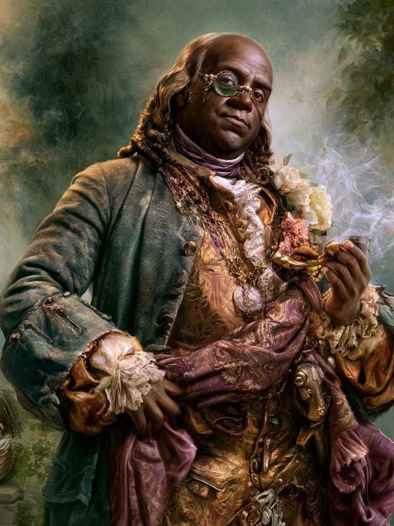 Baroque Gentleman Portrait Print. poster detail