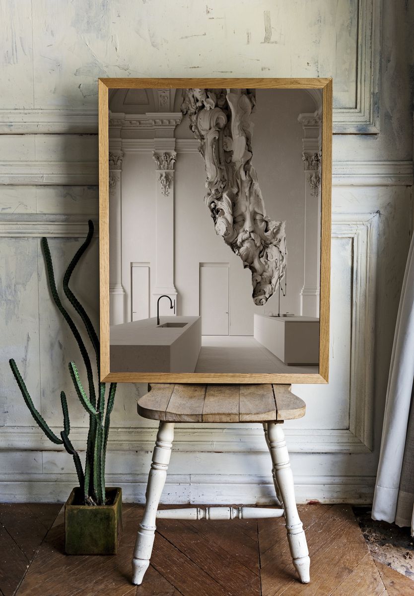 Surreal Classical Interior Print. — room view 1