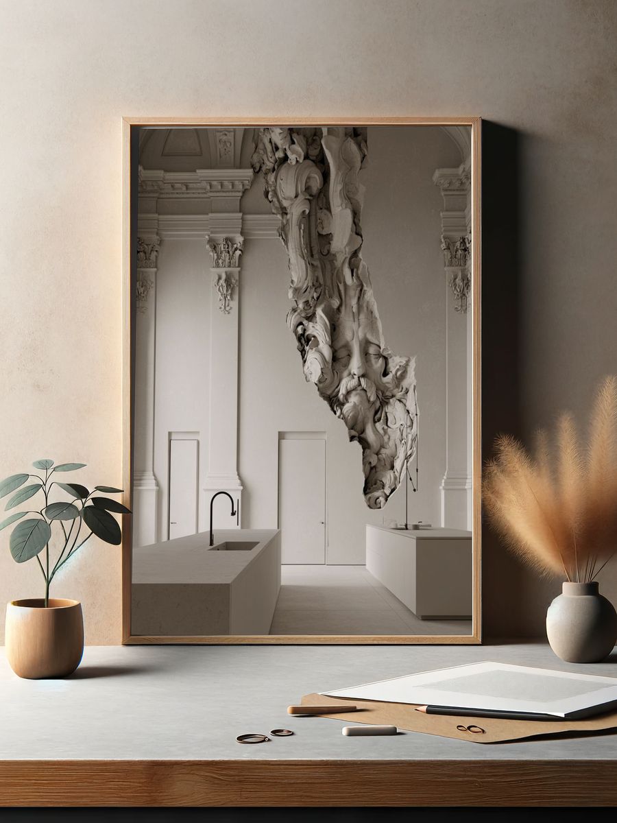 Surreal Classical Interior Print. — room view 2