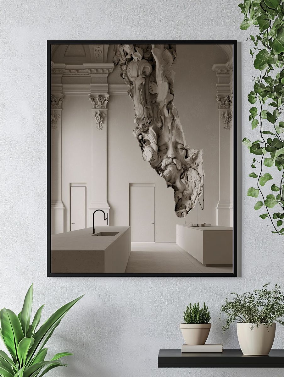 Surreal Classical Interior Print. — room view 4
