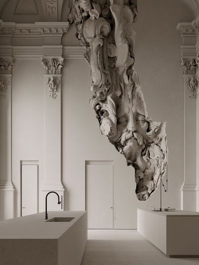 Surreal Classical Interior Print. poster