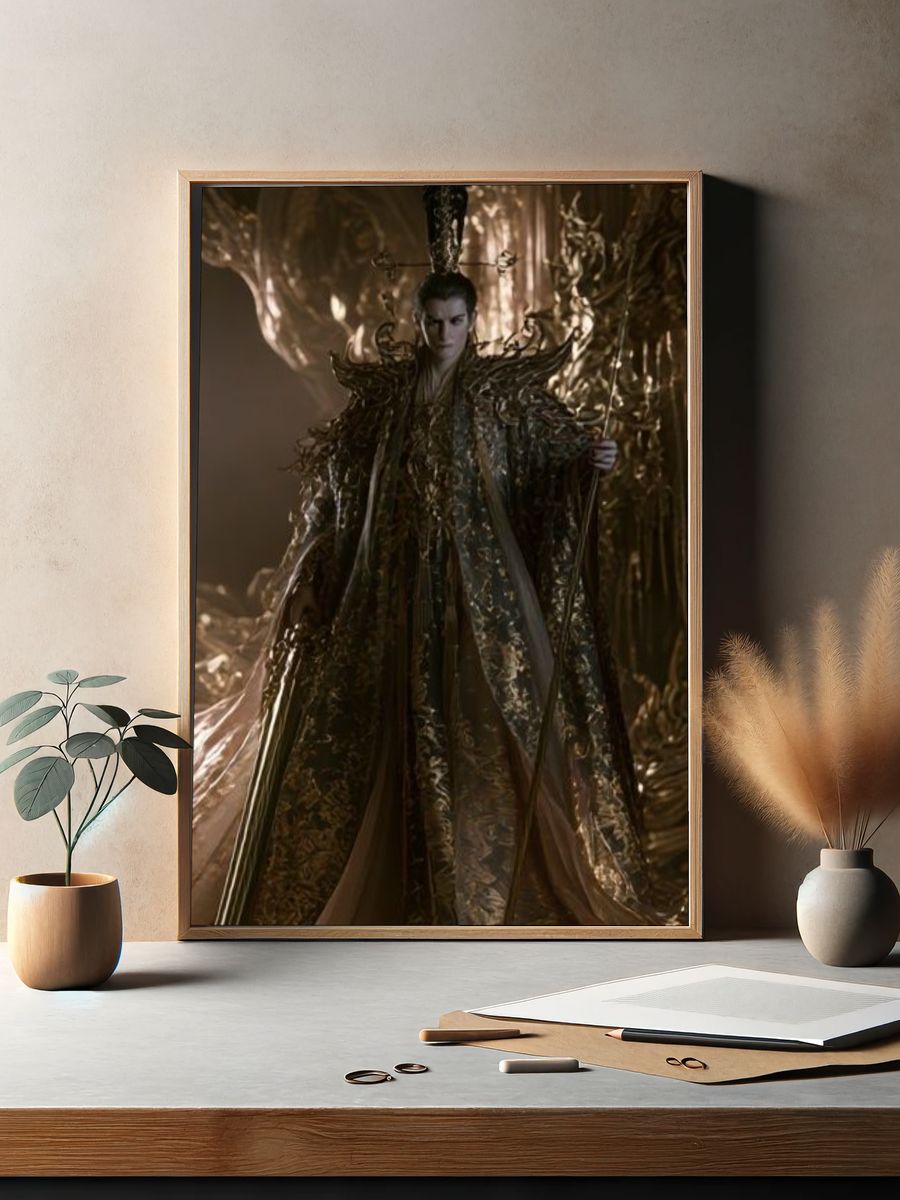 Fantasy Emperor Portrait Print. — room view 2