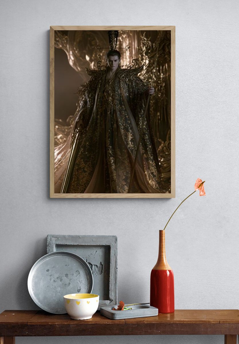 Fantasy Emperor Portrait Print. — room view 3