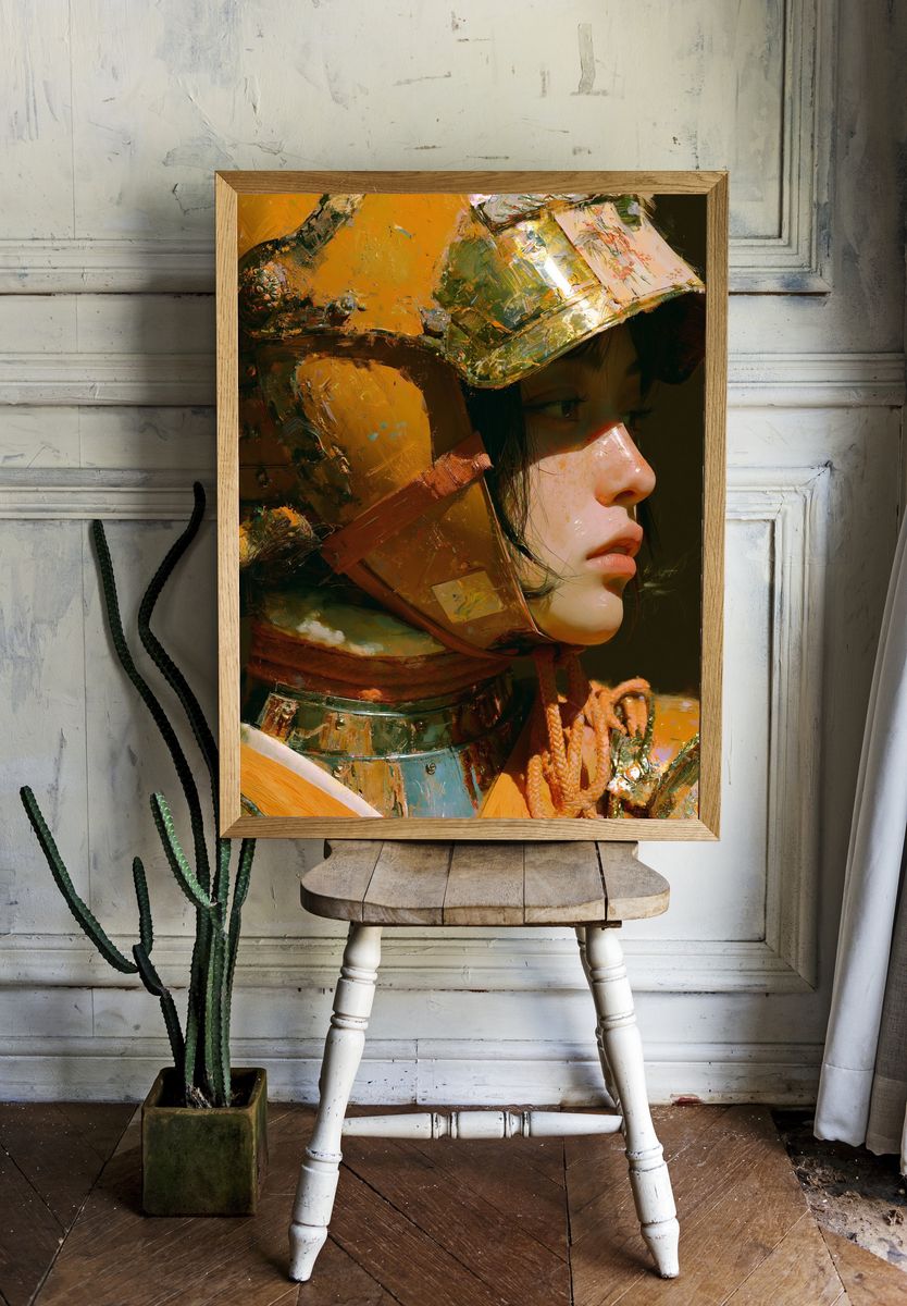 Armored Portrait — Fine-Art Print. — room view 1
