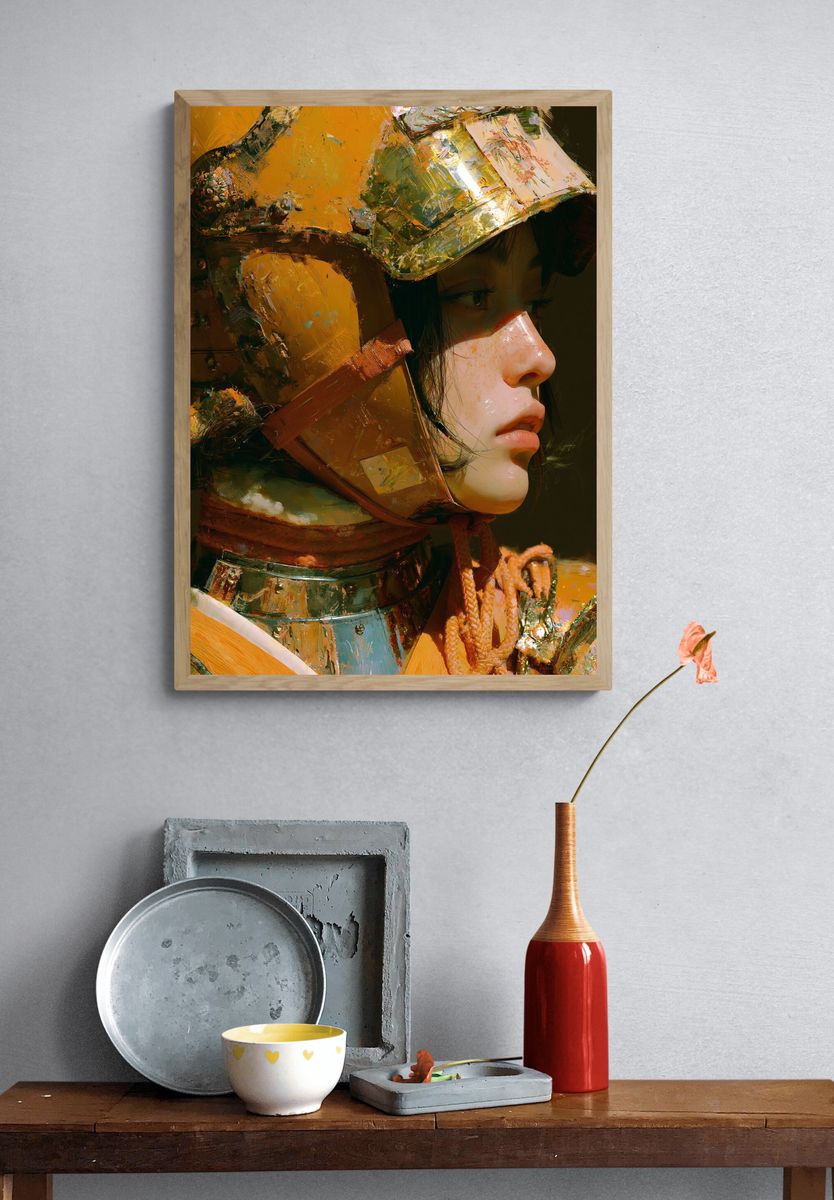Armored Portrait — Fine-Art Print. — room view 3