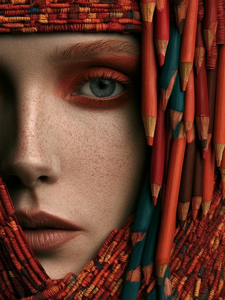 Textured Portrait Fine-Art Print. poster detail